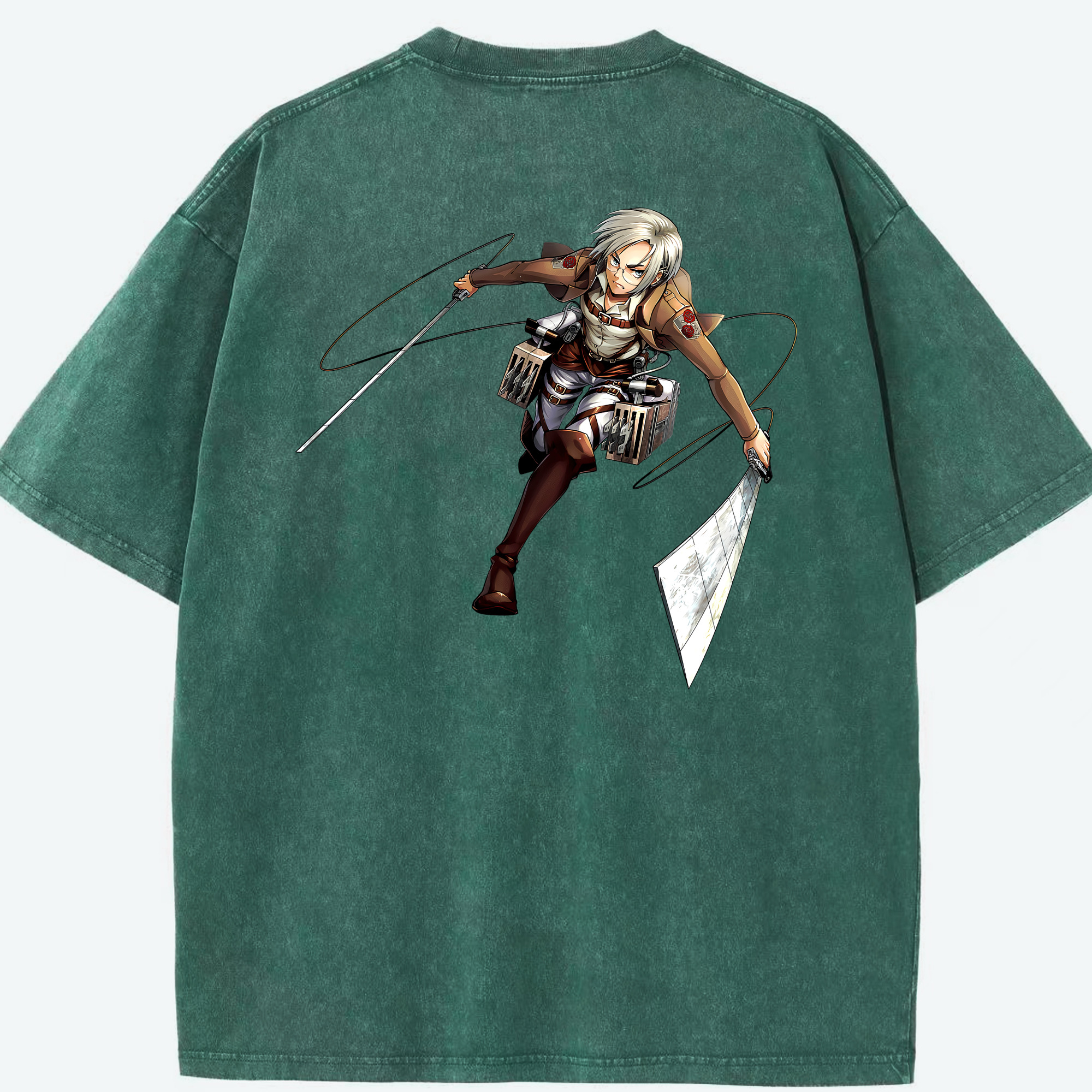 （画像用）  綿100% ヴィンテージ風 半袖Tシャツ（背面プリント）